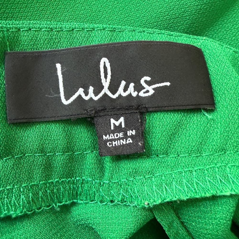 Lulu's Emerald Green High-Waist Pants - Picture 4 of 4